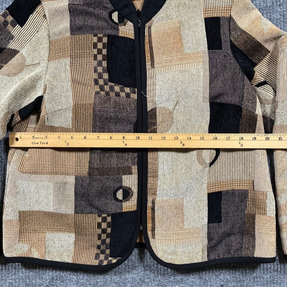 Vintage Preswick & Moore Petite Abstract Tapestry Jacket Womens PL Long Sleeve - Picture 6 of 8